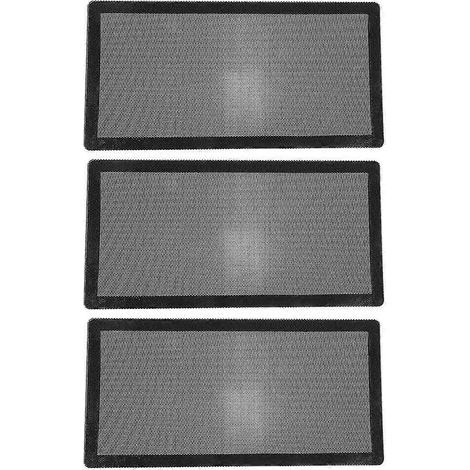 Set mit 3 PC-Lüfterfiltern inklusive Schutzkappen. – 24,00 x 12,00 x 0,10 cm – Schwarz (1/3)