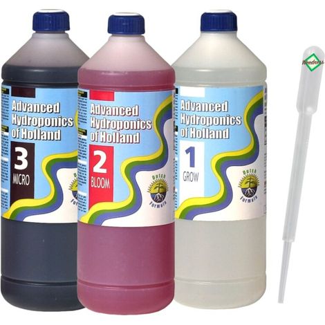Advanced Hydroponics 3 teilig Dünger Starterset Hydrokultur Komplettset (1/2)