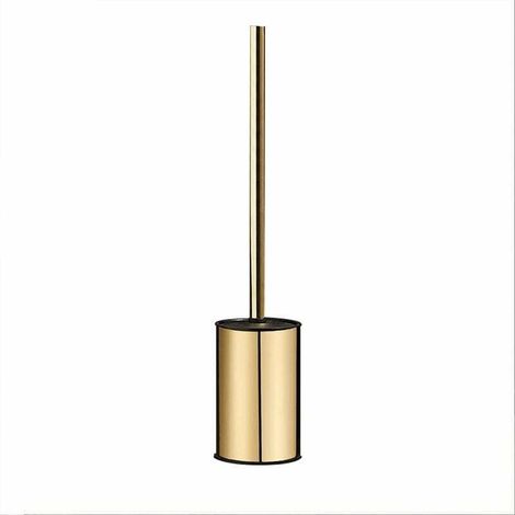Scopino per WC da parete placcato oro in acciaio inox 304 rotondo per bagno (oro)