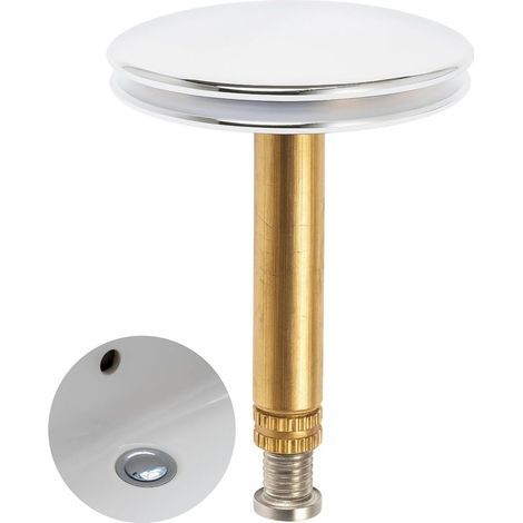 Badewannenablauf, Ø 43 mm, mit doppelter Dichtung, höhenverstellbar, universeller Badewannenablauf, Waschbeckenarmatur, gehärtetes Messing mit Chromoberfläche, rostbeständiger Badewannenablauf (1/5)