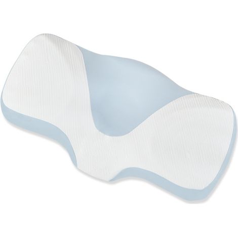 Oreiller en mousse à mémoire de forme, rebond lent, noyau d'oreiller, anti-affaissement, oreiller cervical en mousse à mémoire de forme (bleu brouillard, 1 paquet)