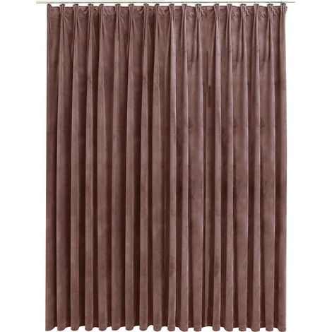 Maison Exclusive - Verdunkelungsvorhang mit Haken Samt Antik-Rosa