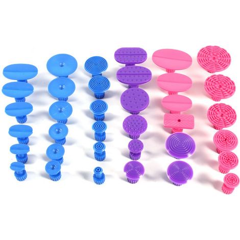 Kit de réparation sans peinture pour carrosserie auto, 36 pièces, tirettes à colle et ventouses, retrait de bosses (1/5)