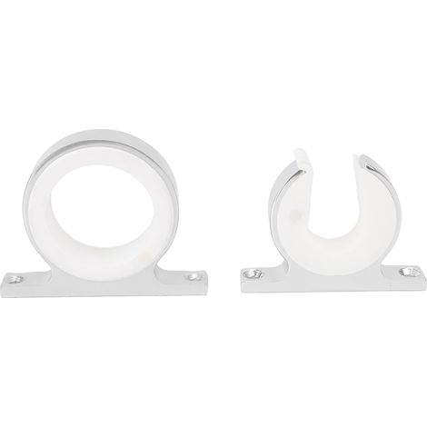 Ortviai Porte-canne à pêche en aluminium anodisé – Lot de 2 supports multifonctionnels pour fixation murale ou plafond (1/5)