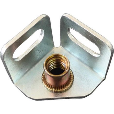 Accessoires pour roulettes de rayonnage, fixations de base en acier au carbone, roues de base, roulettes, cornières de connexion, accessoires de roue M8 (1/5)