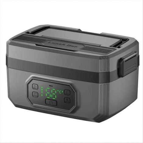 Boîte à lunch rechargeable portable, chauffe-plats sans fil, boîte bento sans eau, idéale pour les étudiants et les bureaux, avec batterie intégrée et pour une utilisation en extérieur. (1/5)