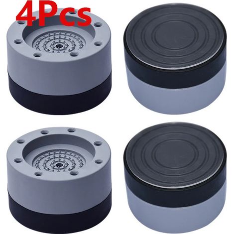4 pièces Pieds antidérapants pour lave-linge, pastilles antivibratoires, fixations (1/5)