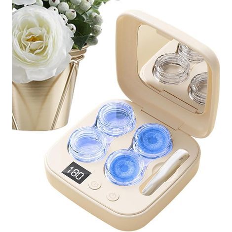 Contact lens cleaning machine, ultrasonic cleaner, rigid contact lens cleaner, unisex. (1/5)