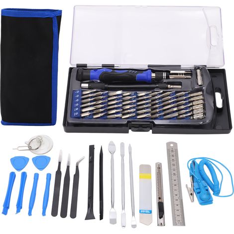 Kit de 30 embouts de tournevis hexagonaux, étoiles, fendus et cruciformes, outillage multifonction pour réparation et entretien (1/5)