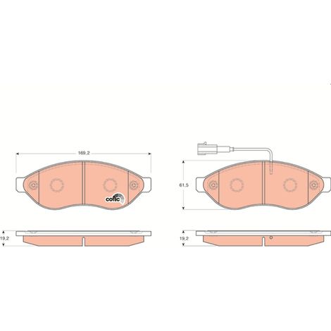 TRW GDB1681 TRW HAM-Pads vorne 2-Sensoren (1/5)