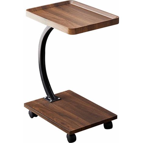 Petite table basse, table d'appoint pour canapé, petite table ronde pour salon, chambre, étagère de chevet, table carrée simple et moderne pour balcon. (1/5)