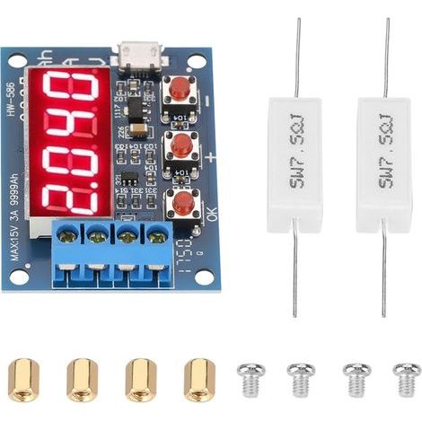 1.2-12V Battery Capacity Discharge Tester, Micro USB 18650 Li-ion Tester, Voltage Control Capacity (1/5)