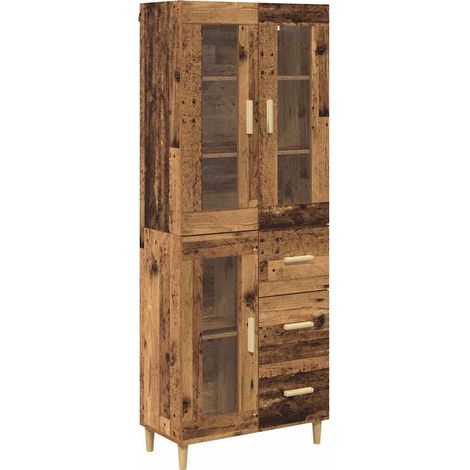 Maison Exclusive - Aparador alto con cajón Madera envejecida 69,5
