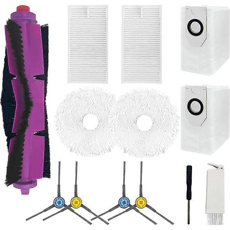 Accessoires de rechange pour balai à franges EUREKA J12 Ultra et Midea V12 : brosse principale, filtre HEPA, sac à poussière. (1/5)