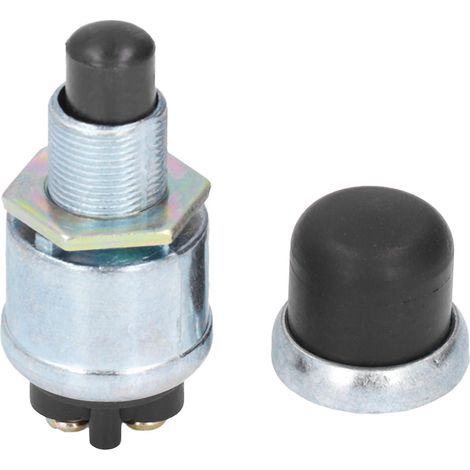 Bouton-poussoir de démarrage moteur avec capuchon étanche, universel pour voitures, camions, bateaux, camping-cars et quads 12 V/24 V (1/5)