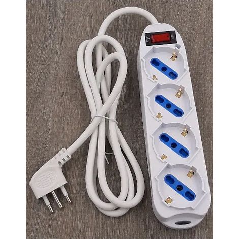 MULTIPRESA FAEG 4 POSTI spina 10A + PROTEZIONE SOVRACCARICO OFFERTA (1/3)