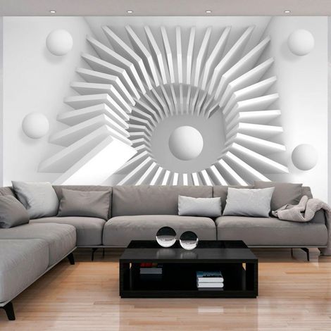 Papier peint puzzle blanc - 150 x 105 cm (1/4)