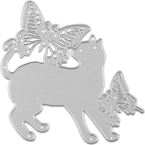 Stanzformen für Schmetterlinge und Katzen, Metall, Schablonen, Scrapbooking, DIY-Album, Stempel, Papierkarten, Prägung, Dekoration, Bastelarbeiten