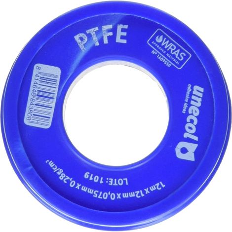 NASTRO PTFE, ROTOLO 12 MX 12 MM X 0,075 MM.Â 0,28 g / cm (1/2)