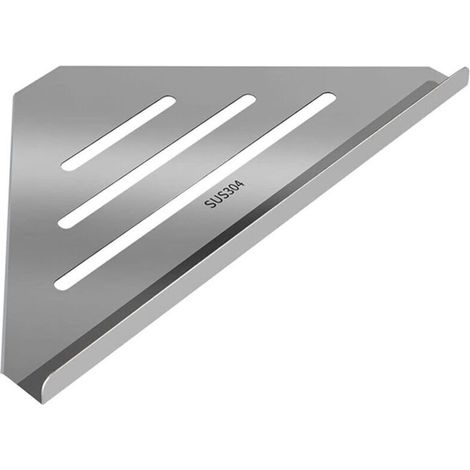 SABIR Étagère dangle en acier inoxydable 304 - support de douche triangulaire - porte-savon mural pour salle de bain, rangement de cuisine - argent poli (1/4)