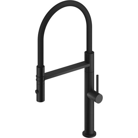 Mitigeur évier inox blackmat avec douchette - CRISTINA ONDYNA KX50613