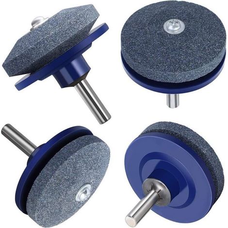 Piece Lawnmower Blade Sharpener for Power Hand Drill Drill Garden Tool - Blue Ikodm