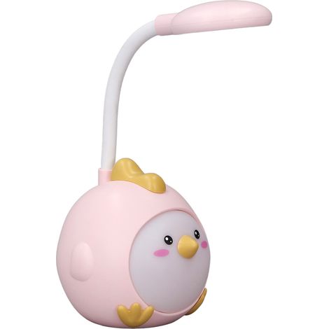 Niedliche LED-Schreibtischlampe für Studenten, 360° verstellbar, USB-Ladefunktion, sanftes Licht, Tischlampe/Nachtlampe für Zuhause/Studentenwohnheim, Rosa (1/5)