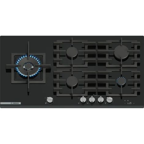 Bosch Serie 8 PRS9A6H40. Colore del prodotto: Nero, Posizionamento dell'apparecchio: Da incasso, Dimensione della larghezza del piano cottura: 90 cm. Tipo di controllo: Manopola, Posizione di contr... (1/5)