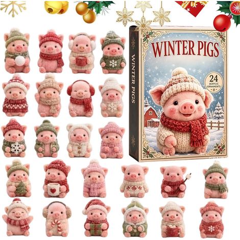 Calendario dell'Avvento Mini decorazioni invernali a forma di animali (1/5)