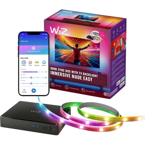 [GEBRAUCHT] B-Ware WiZ Sync Box Starter Kit LED-Streifen-Set 340 cm dimmbar Mehrfarbig 240 V (1/2)