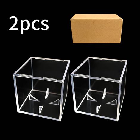 Schutzhülle für Basebälle – 2 transparente Acrylboxen mit UV-Schutz, für offizielle Basebälle und signierte Souvenirs