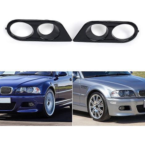 Paire de caches pour feux antibrouillard avant de pare-chocs pour BMW E46 2 portes (2001-2006) - Référence : 51112695255 (1/4)
