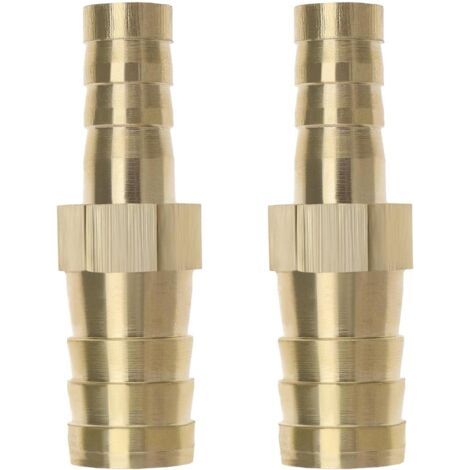 Lot de 2 réducteurs cannelés en laiton de 12 mm à 8 mm pour tuyau d'air, eau, carburant, huile (1/5)