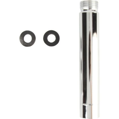 Rallonge de bras de douche, rallonge de pommeau de douche de 10 cm, finition chromée, en acier inoxydable (1/5)