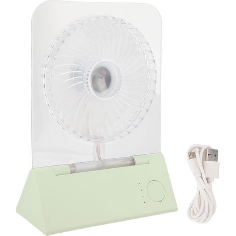 Transparenter, magnetischer, faltbarer Wandventilator mit farbigem Atemlicht, 4 Windstufen, leise, tragbar für den täglichen Gebrauch, Zuhause, Camping, umweltfreundlich (1/5)