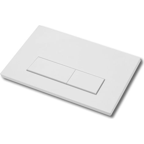 Spülknopfplatte, Zubehör für WC-Spülkästen, kompatibel mit Geberit Sigma01, 20, 30 UP300 und UP320, Zweimengenspülung (Weiß) (1/5)