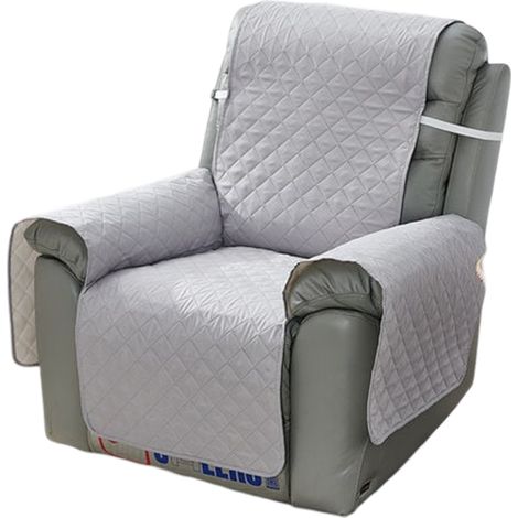 Housse de fauteuil Circus Relax, protection rembourrée 1 place. Housse matelassée réversible. Couleur : Gris - 55 x 196 cm