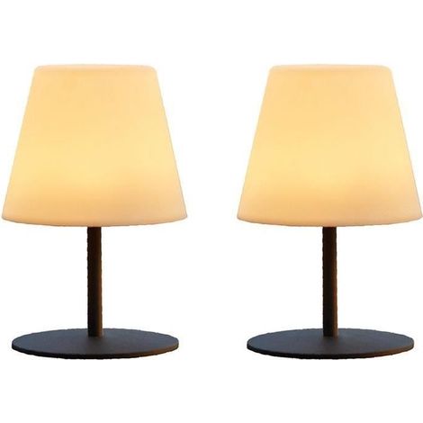 Led Tischlampe 2er Set Kabellose Dimmbare TWINS h16cm (1/4)