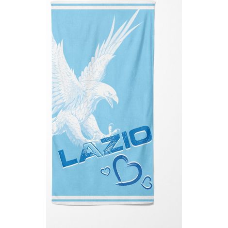 TELO MARE in spugna I Love LAZIO misura grande cm. 90 X 170