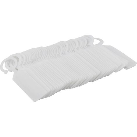 100 Étiquettes en plastique blanc pour plantes, arbres de pépinière, tags suspendus décoratifs de jardin (1/5)