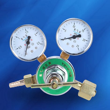 Manomètre de régulation de gaz oxygène, réducteur de pression pour bouteille de gaz, détendeur, équipements de vanne de réduction (1/5)