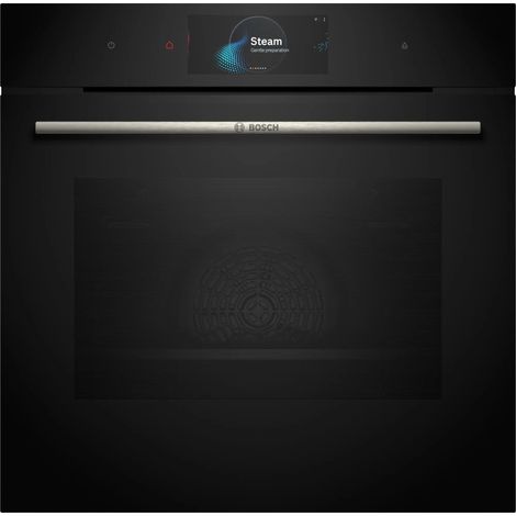 Bosch Serie 8 HRG7784B1. Dimensione del forno: Media, Tipo di forno: Forno elettrico, Capacità interna forno totale: 71 L. Posizionamento dell'apparecchio: Da incasso, Colore del prodotto: Nero, Ti... (1/5)