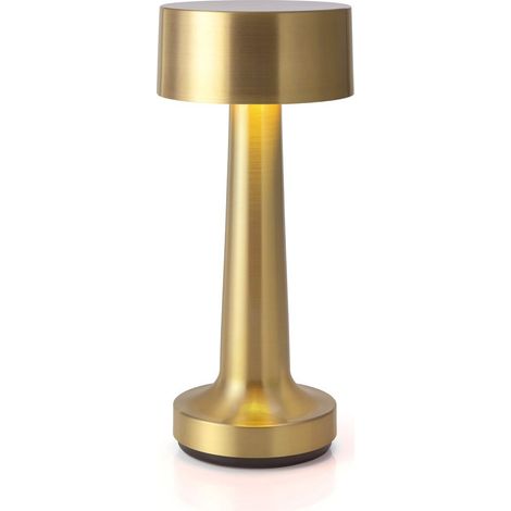 AIDUCHO Lampe De Table Sans Fil, Lampe De Table Variable, Lampe De Table Avec Pile, Lampe De Chevet Lampe De Bureau, Lampe De Table Pour Salon Chambre, 3 Couleurs De Lumière (Doré) (1/5)
