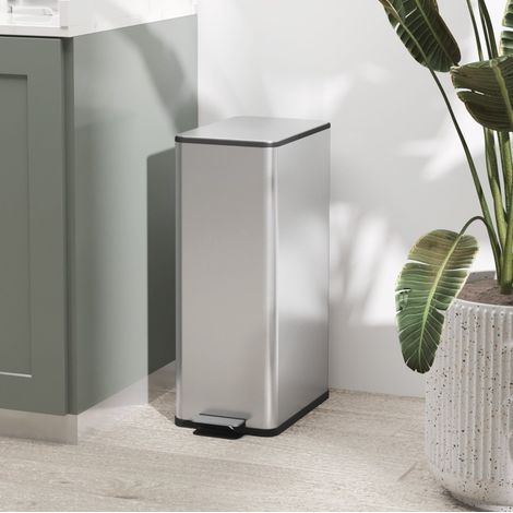 Pattumiera a pedale 20 L acciaio inox soft close OKMYHOME (1/4)