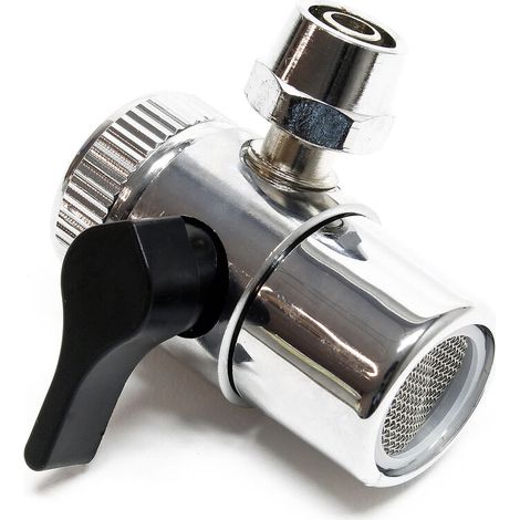Zweiwege-Wasserhahnadapter, 6,5-mm-Einbauwasserfilter