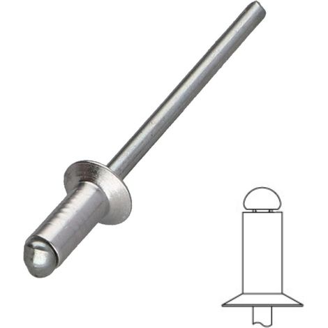 Rivet aveugle Aluminium Tige acier 4X10 Tête Fraisée-1 piece