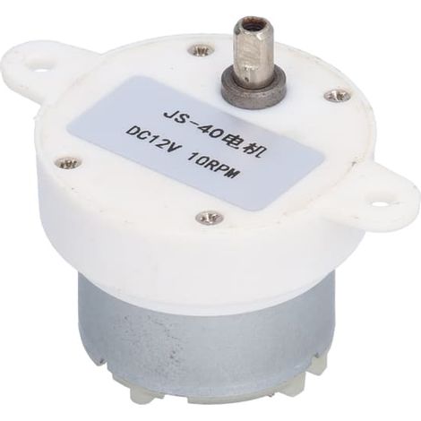 Moteur à engrenages JS-40 DC12V 10 tr/min à vitesse lente pour machines financières, bureautique et plus encore (1/3)
