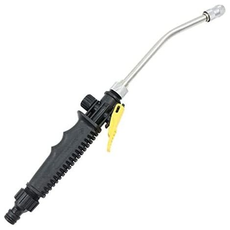 Hochdruckreiniger-Sprühlanze – Wasserdüse für Hochdruckreiniger, Schlauch, langlebig, abnehmbarer 38 cm langer, verstellbarer Zerstäuber, Reinigungsersatzteil, 1 Stück, Schwarz (1/5)