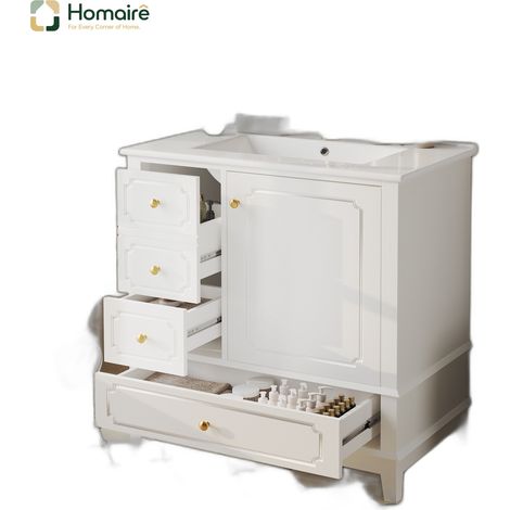 Flur- Garderobenschrank MDF weiß 76.5 x 47 x 87.5 cm HOMAIRE (1/5)