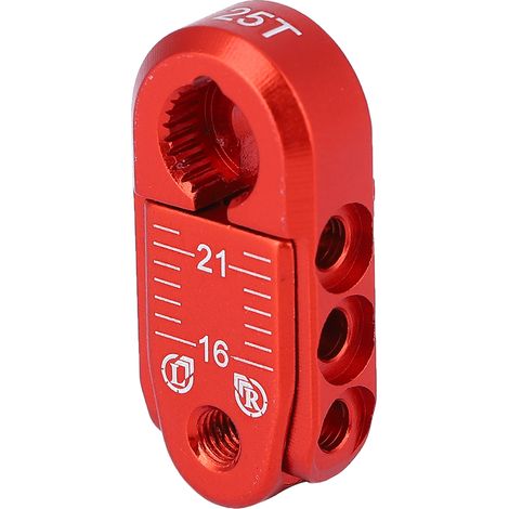 Verstellbarer Servo-Lenkarm aus Aluminiumlegierung mit 25 Zähnen für 1/10 RC-Car-Modelle (rot N10306R)